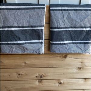 Pottery Barn Dorm Striped Blue Bed Pillow Sham Set Covers